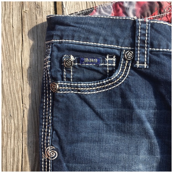 Adiktd Stonewash Blue Jeans 4/W28 33 Regular - Picture 3 of 6